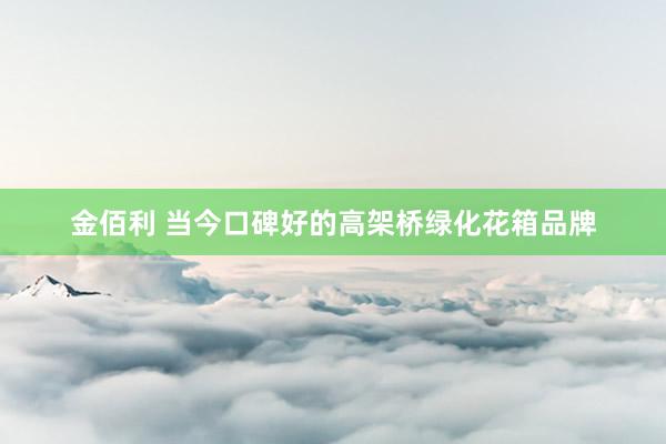 金佰利 当今口碑好的高架桥绿化花箱品牌