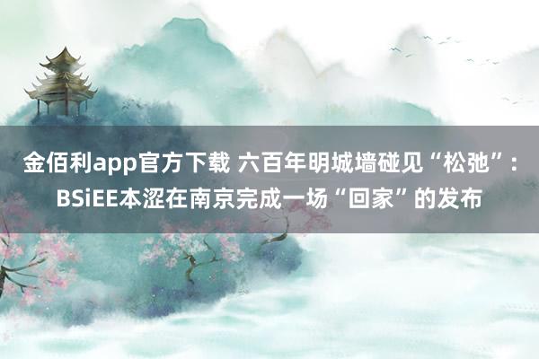 金佰利app官方下载 六百年明城墙碰见“松弛”：BSiEE本涩在南京完成一场“回家”的发布